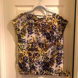 Loft Brand Open Neck Speckled Blouse